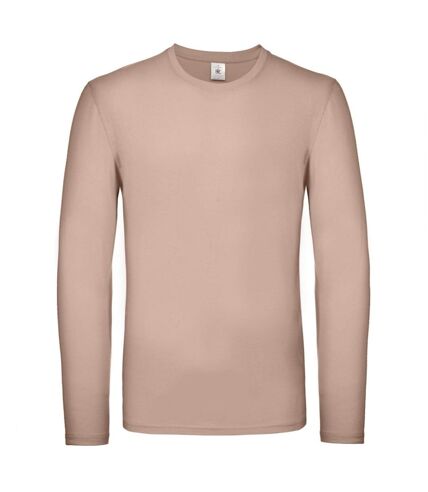 B&C Mens E150 Long Sleeve T-Shirt (Millennial Pink)