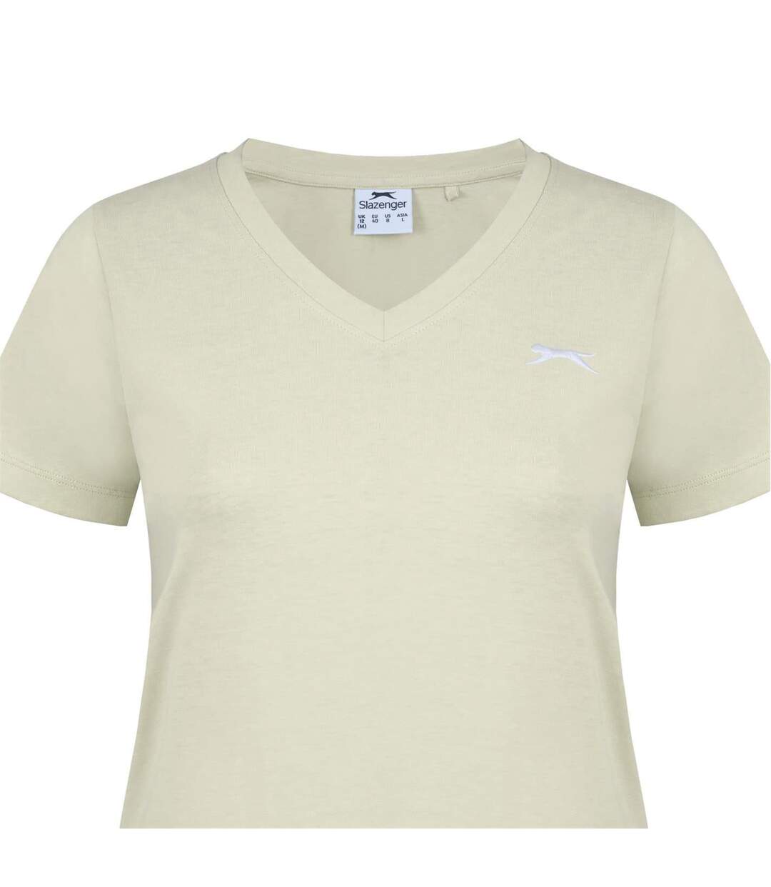 Womens/ladies T-shirt Pastel Yellow Slazenger-3