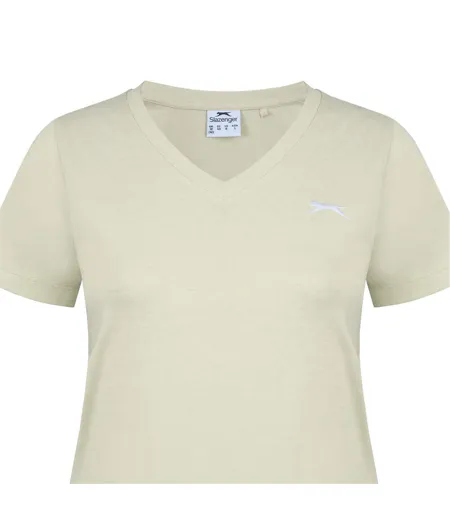 Womens/ladies T-shirt Pastel Yellow Slazenger
