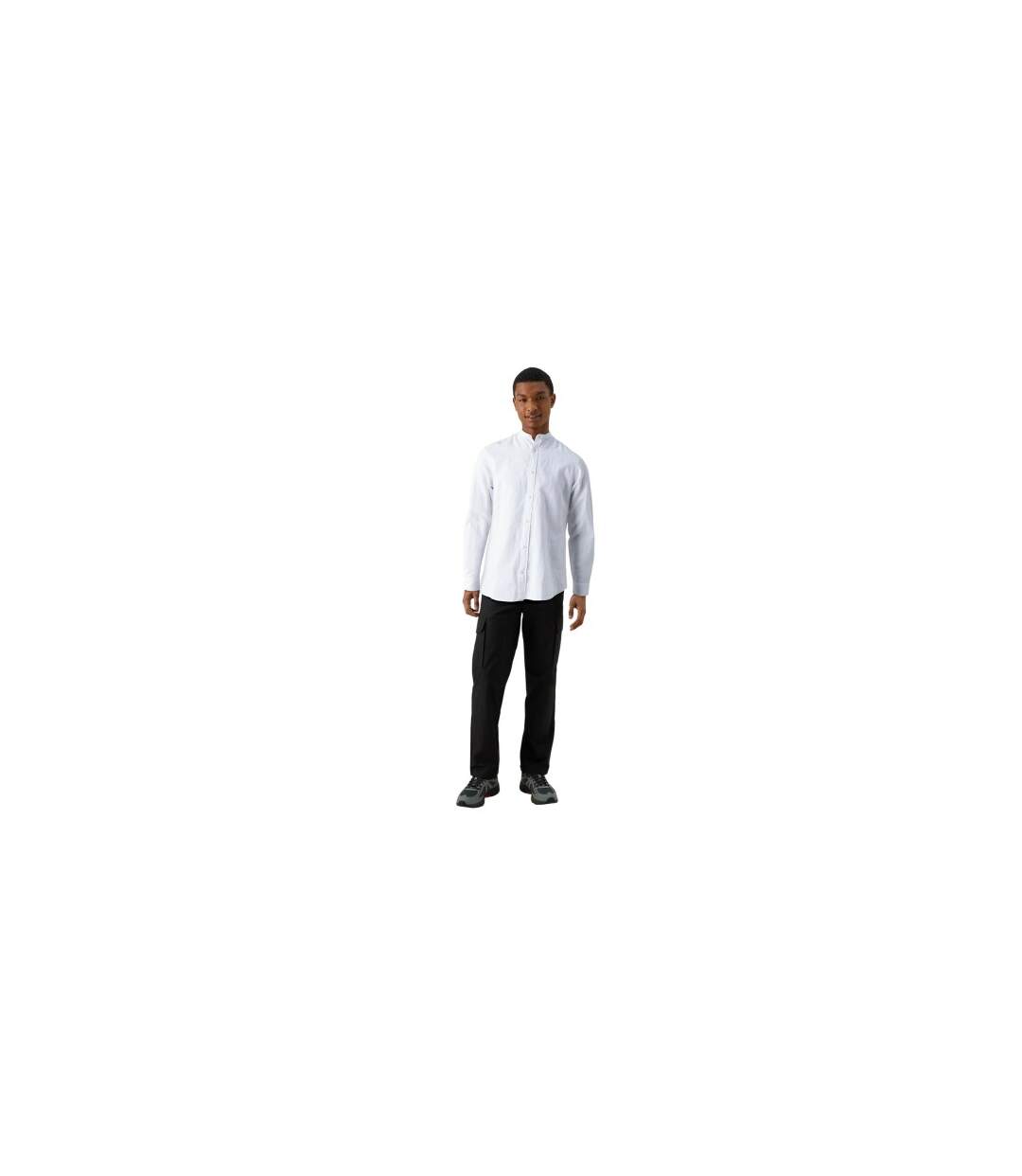 Mens Regular Long-sleeved Shirt White Jack And Jones-1