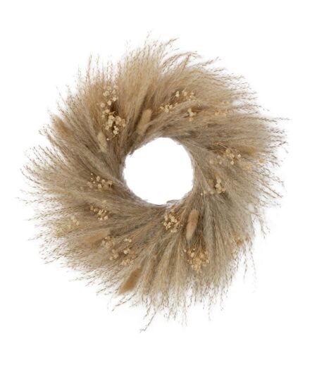 Couronne de Plantes Séchées Fleurs 38cm Naturel