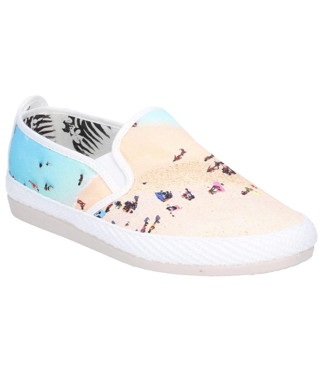 Flossy Womens/Ladies Pastel Slip On Shoe (Ecru) - UTFS6253-1