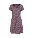 Mountain Warehouse Womens/Ladies Essentials Lora Seashells Skater Dress (Burgundy) - UTMW3077