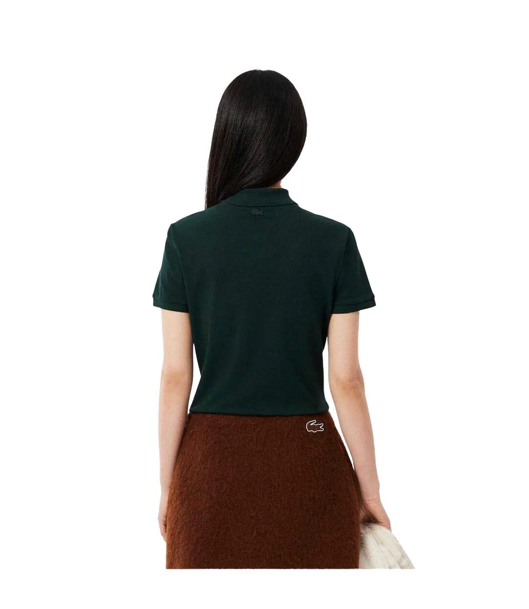 Womens/ladies L.12.d Mini Pique Stretch Slim Polo Shirt Green Lacoste-3