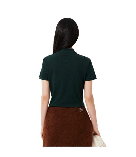 Womens/ladies L.12.d Mini Pique Stretch Slim Polo Shirt Green Lacoste