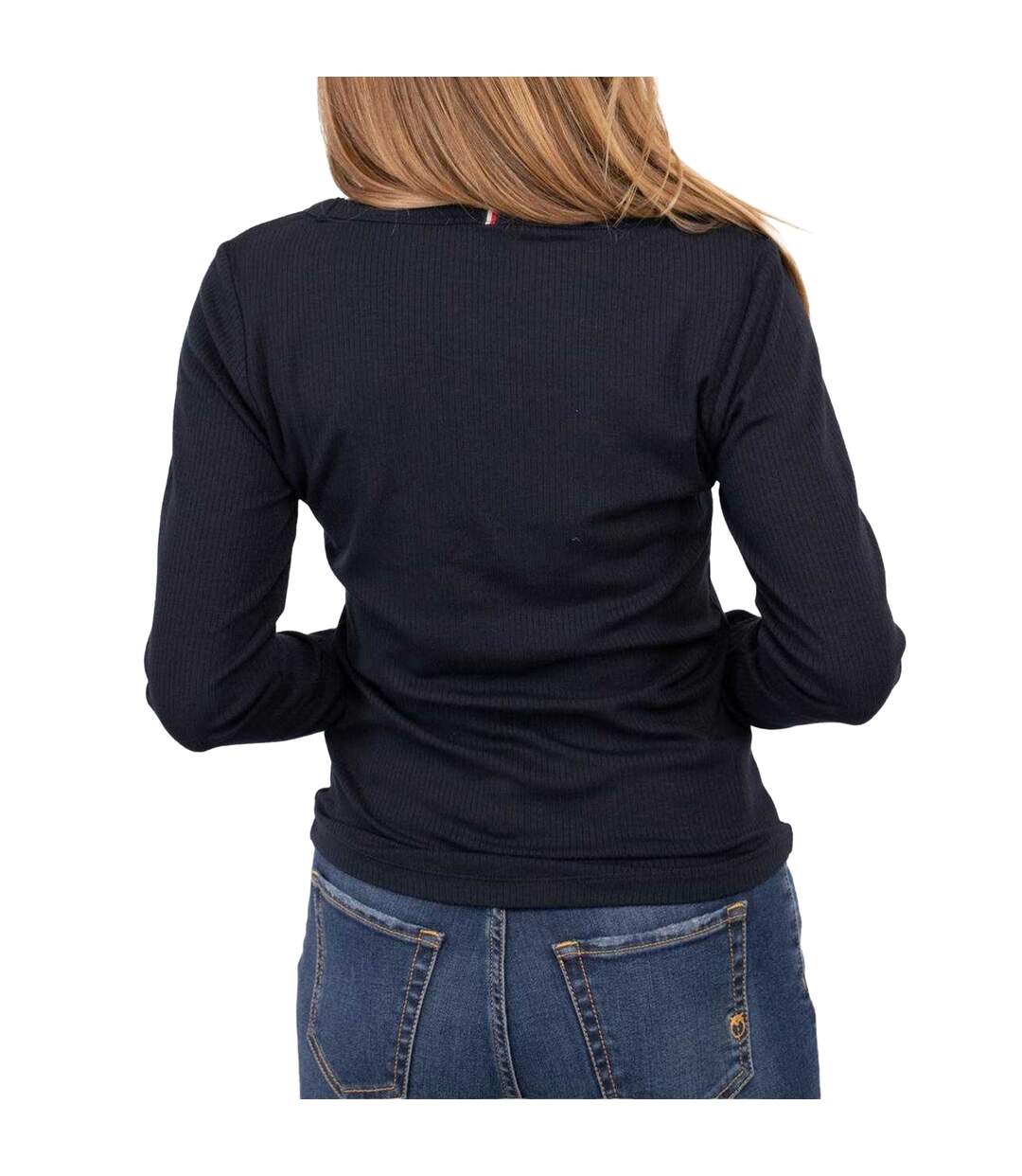 T-shirt Manches Longues Femme Bleu Marine Tommy Hilfiger-2