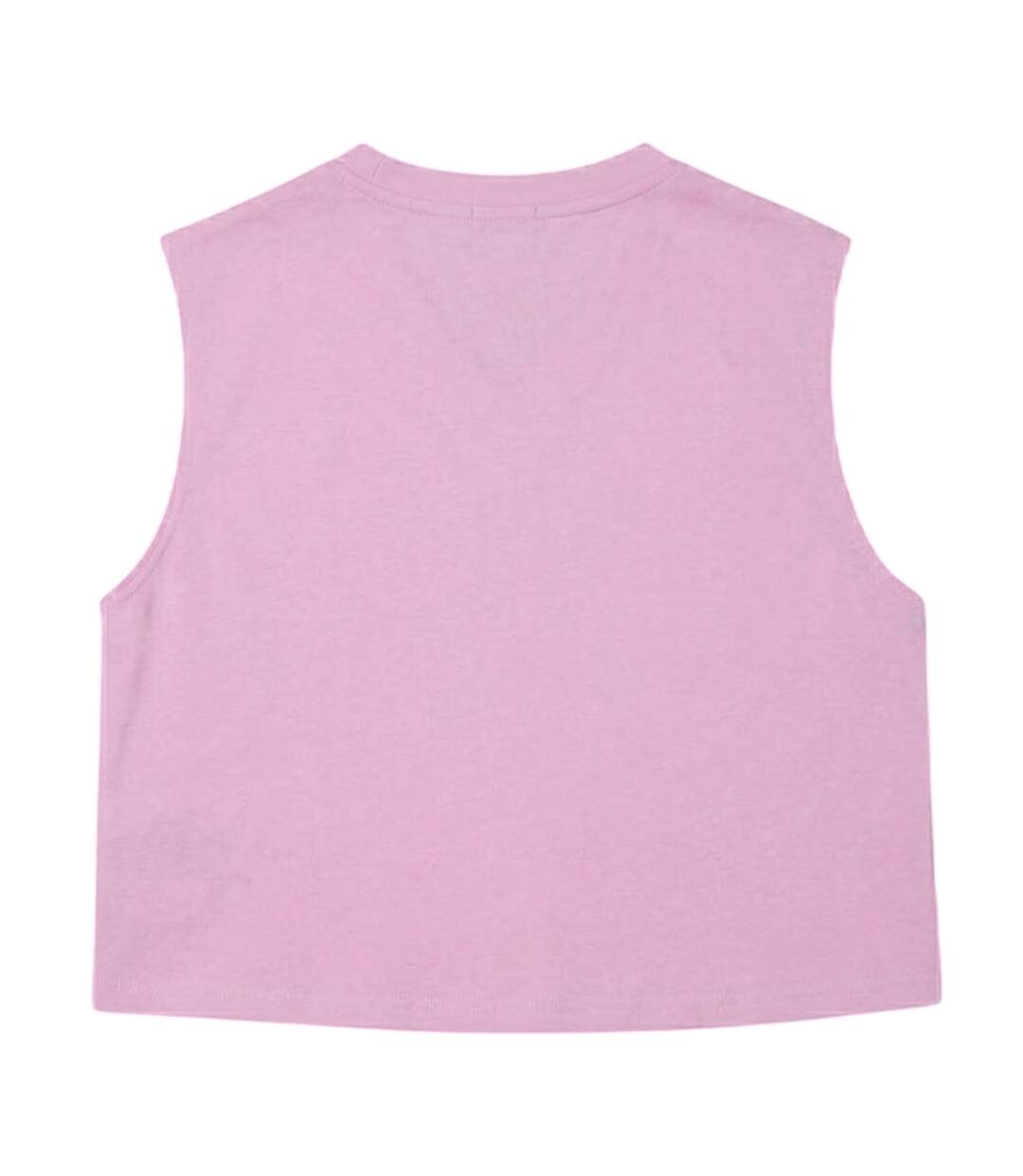 Womens/ladies Sport Relaxed Fit Sleeveless Crop Top Pink Lacoste-2