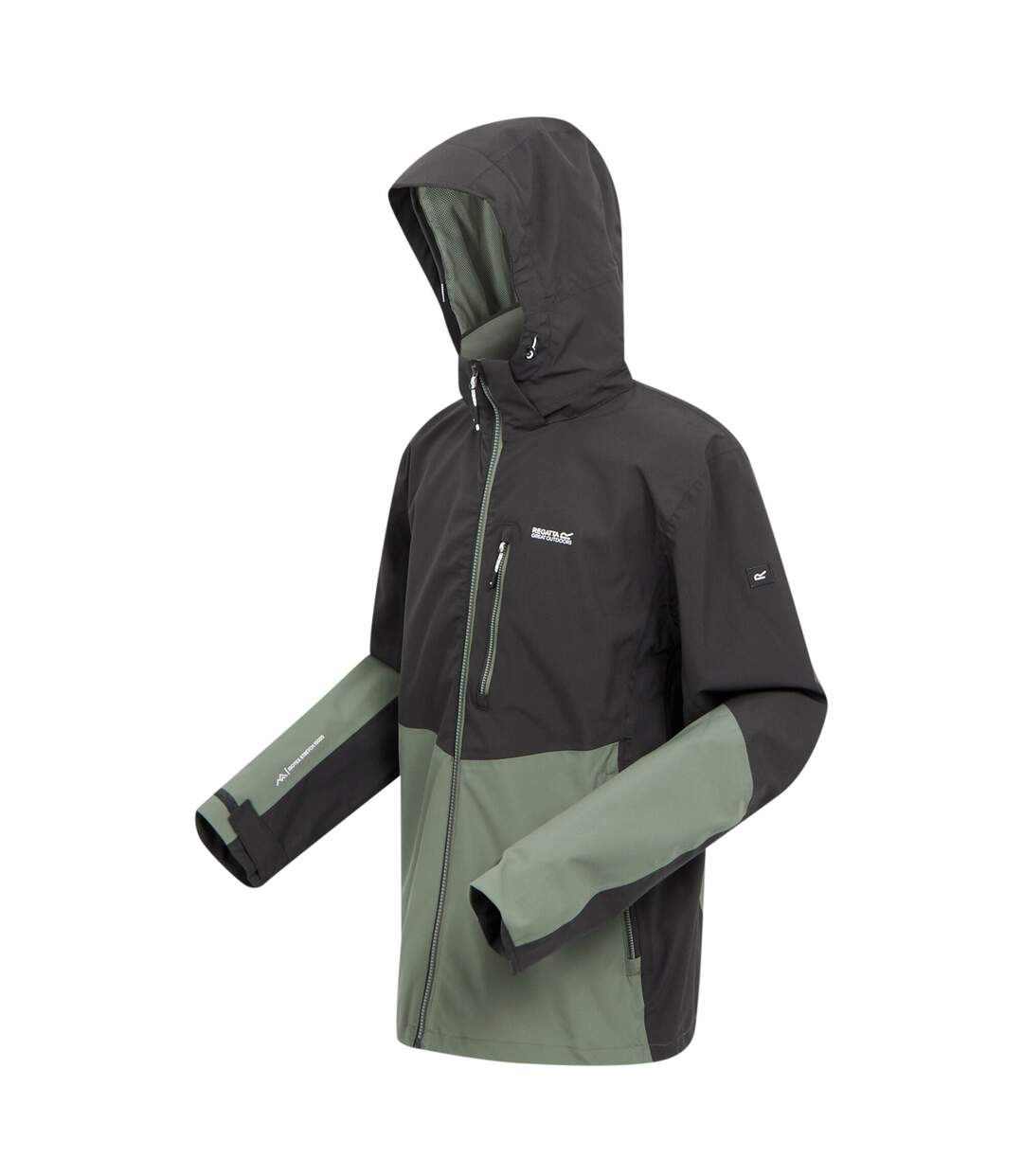 Veste imperméable bosfield homme vert kaki / cendre / guimauve Regatta-3