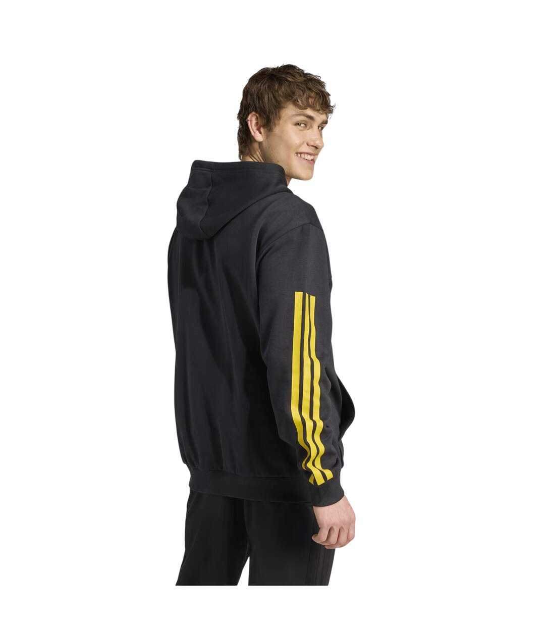 Sweat À Capuche Sport Motif/style À Rayures House Of Tiro Nations Pack Adulte Noir Jaune Or Adidas-3