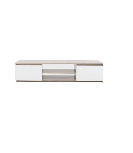 Meuble TV - Jack - Chêne et Blanc - 120 x 36 x 40 cm