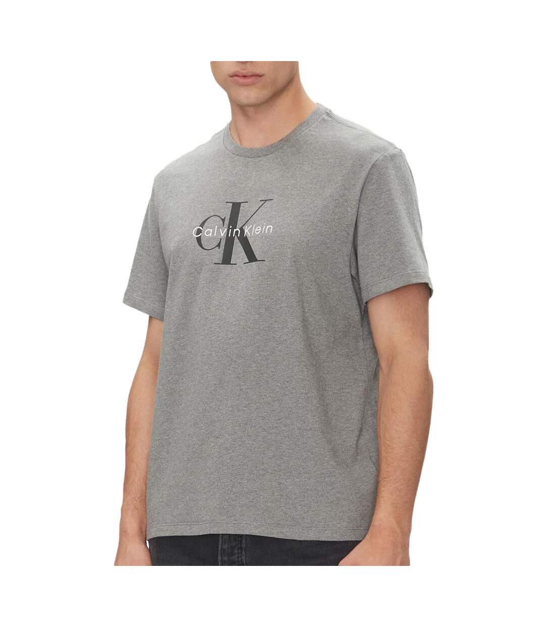 T-Shirt gris homme calvin klein jeans hero-1