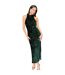 Robe Mi-longue Officiel Motif/style Paillette Femme Vert AX Paris-2