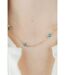 Evil Eye Gold and Silver Charm Protection Turkish Eye Blue Bead Choker Necklace-1
