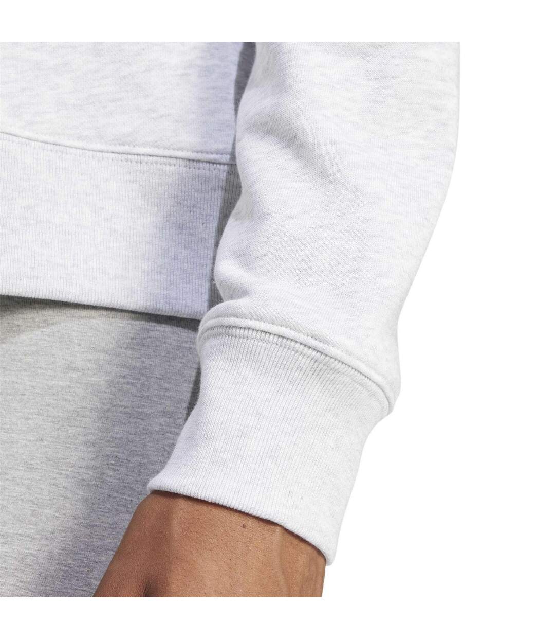 Womens/ladies Woodmark Logo Sweatshirt Light Grey Heather Adidas-4
