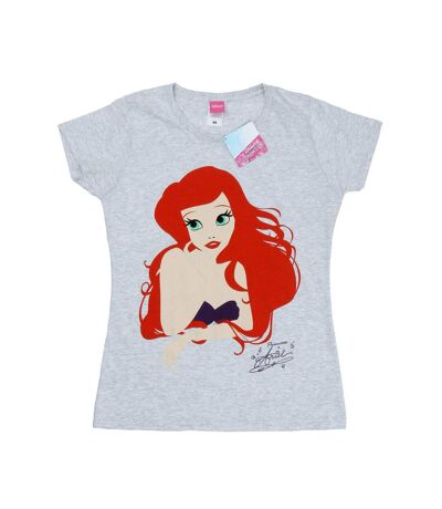 Disney Princess - T-shirt THE LITTLE MERMAID ARIEL SILHOUETTE - Femme (Gris chiné) - UTBI36744
