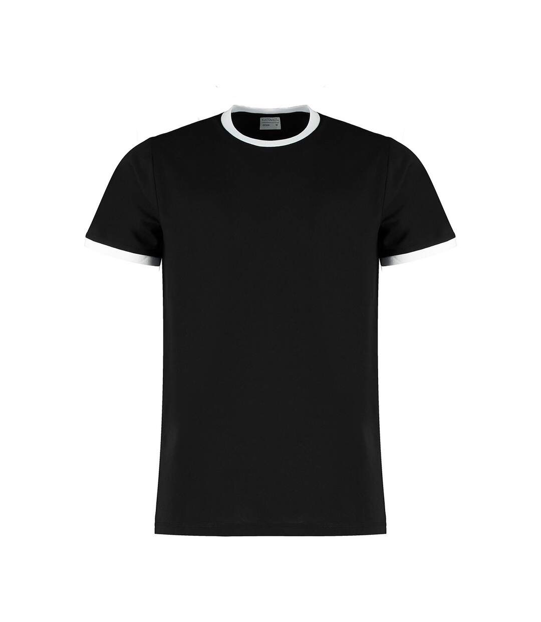 T-shirt homme noir / blanc Kustom Kit-1