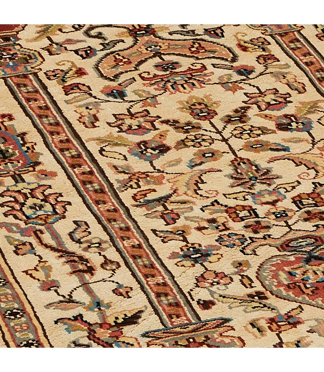 Authentique tapis d'Orient fait main en soie JIHANGIR 55-4