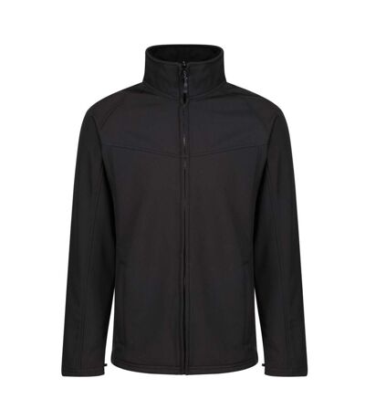Regatta Uproar Mens Softshell Wind Resistant Fleece Jacket (All Black) - UTRG1480