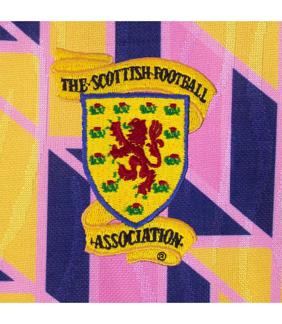 Polo Motif/style Rétro Homme Bleu Marine Jaune Rose Scottish FA-3