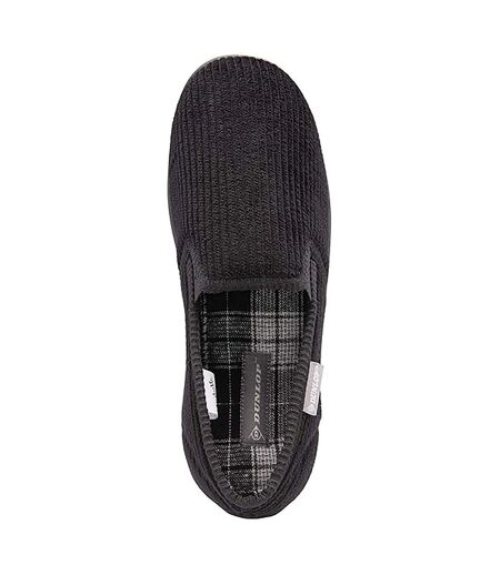 Mens Tartan Lined Slippers With Memory Foam