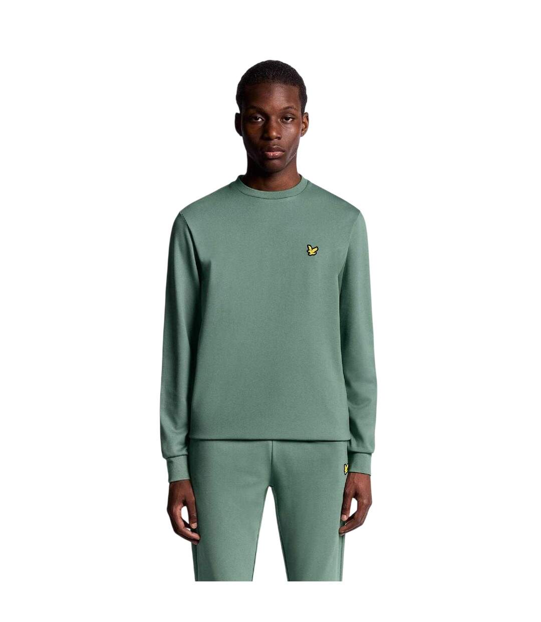 Mens Lightweight Sweatshirt Green Lyle & Scott-2