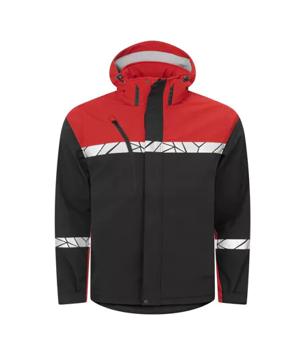 Veste Softshell Progression Homme Noir Rouge Projob