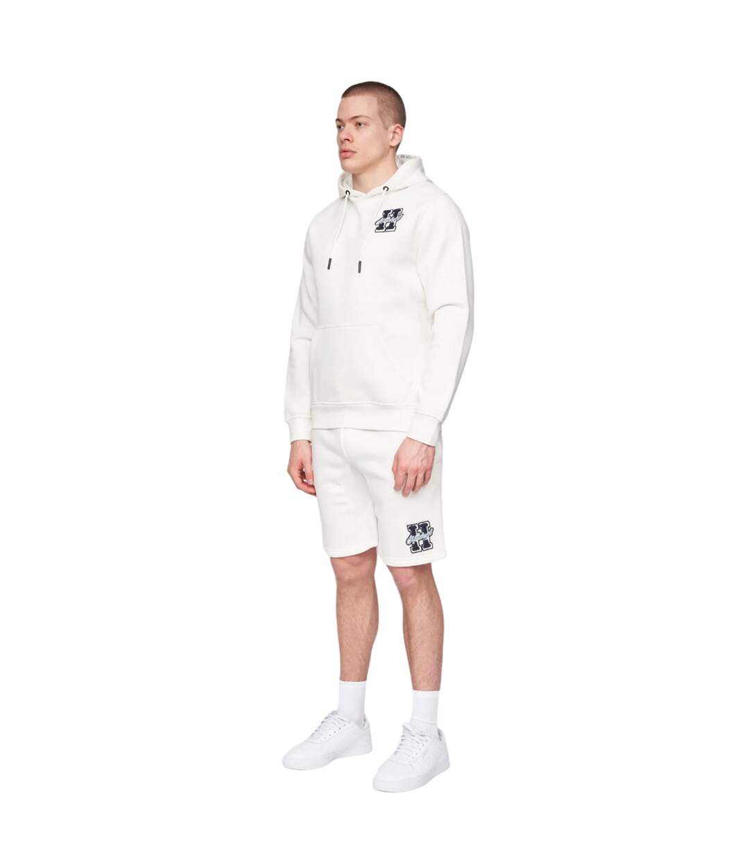 Sweat à capuche aitchen homme blanc cassé Henleys-3