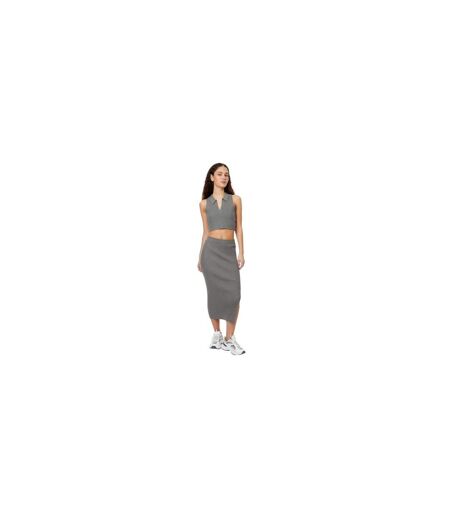 Jupe Mi-longue Motif/style Côtelé Femme Gris De Vert Pâle Jack Wills
