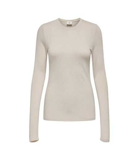 T-shirt Motif/style Uni Femme Blanc Cassé Only