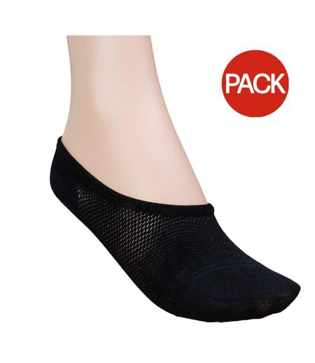 Pack of 3  Womens/ladies trainer socks  black Couture