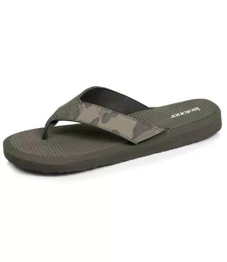 Isotoner Tongs homme sandales plage d'été, semelles légères et confortable