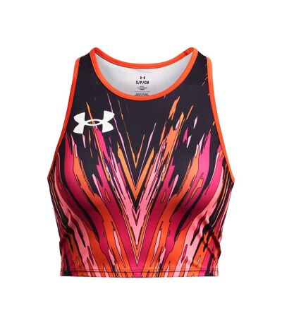 Womens/ladies Pro Runner Tank Top Black Under Armour