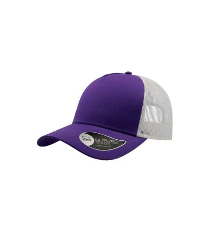 Atlantis - Casquette style trucker RAPPER - Mixte (Violet / Blanc) - UTAB206