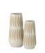 Vase Déco en Grès Kai 40cm Beige & Blanc-2