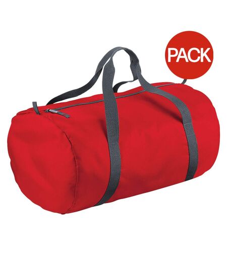 Lot de 2  Packaway sac de voyage 32 litres taille unique rouge BagBase