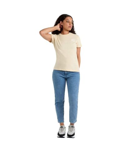 Womens/ladies core classic t-shirt biscotti/white Umbro