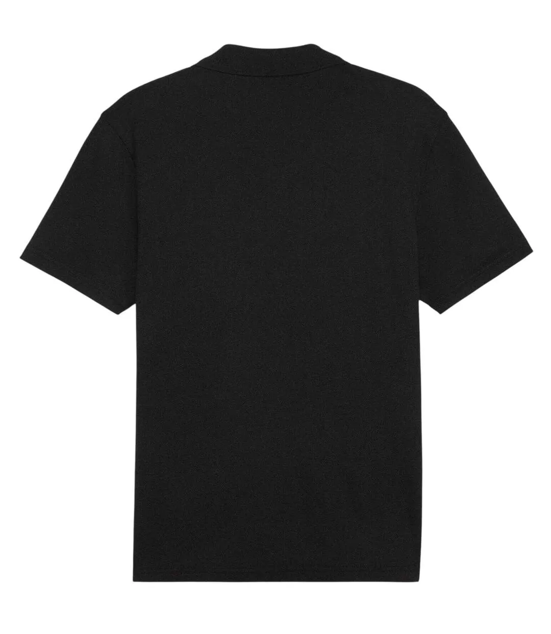 Mens Logo Pique Polo Shirt Black Puma-3