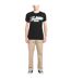 Mens Paris Retro Logo T-shirt Black Balmain-1
