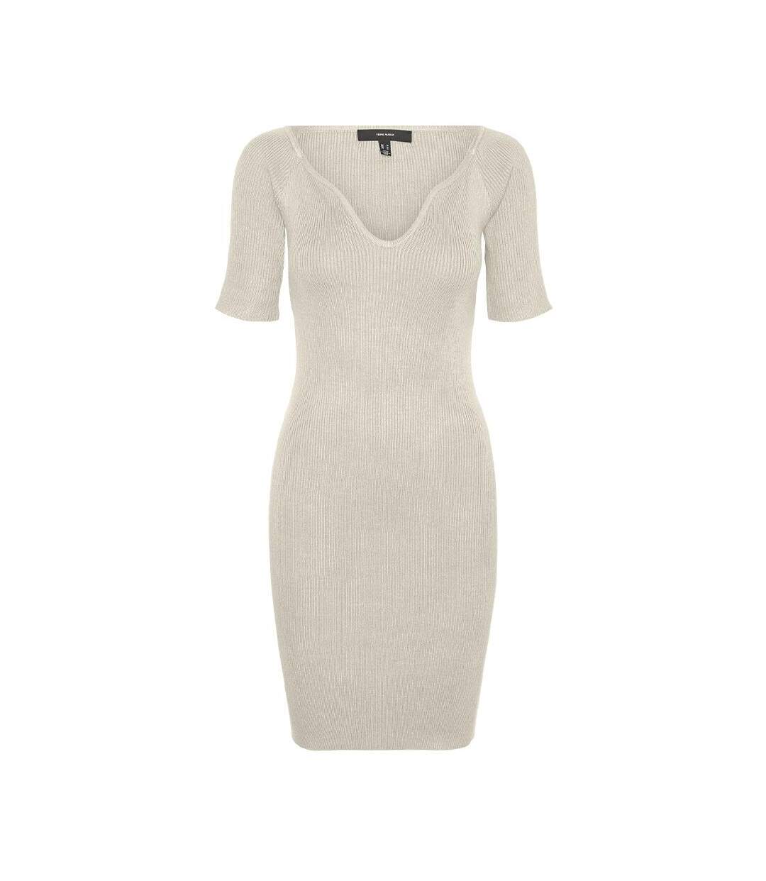 Robe ecru femme vero moda willow-2