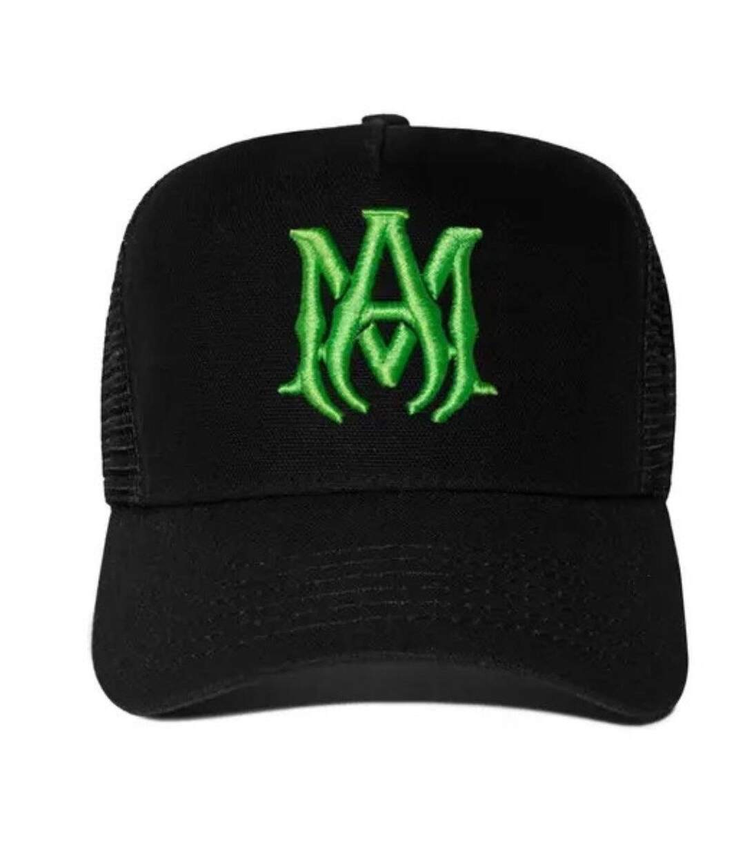 Casquette Trucker Motif/style Logo Brodé Adulte Noir Vert Amiri-1
