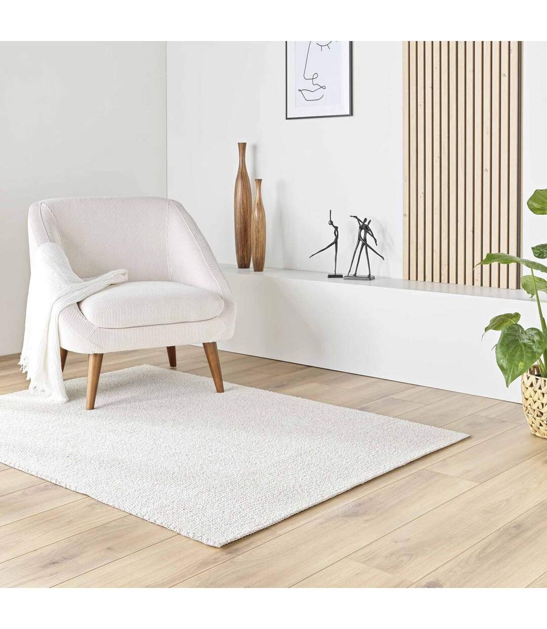 Tapis Déco Bouclette Lisaia 120x170cm Naturel-4