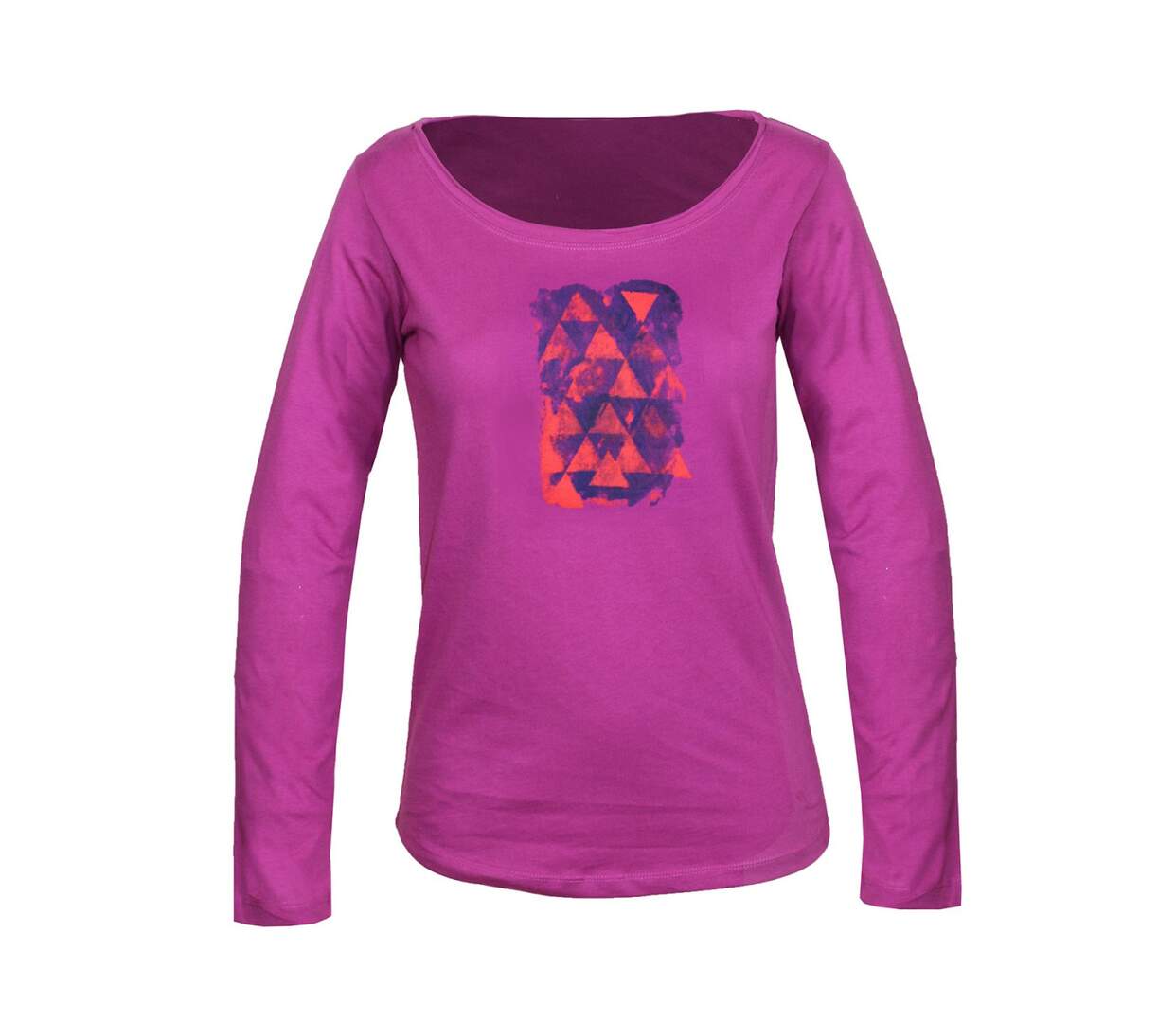 Mayflower NEON1 : Tee-shirt manches longues rose fushia 100% coton éclatant-5