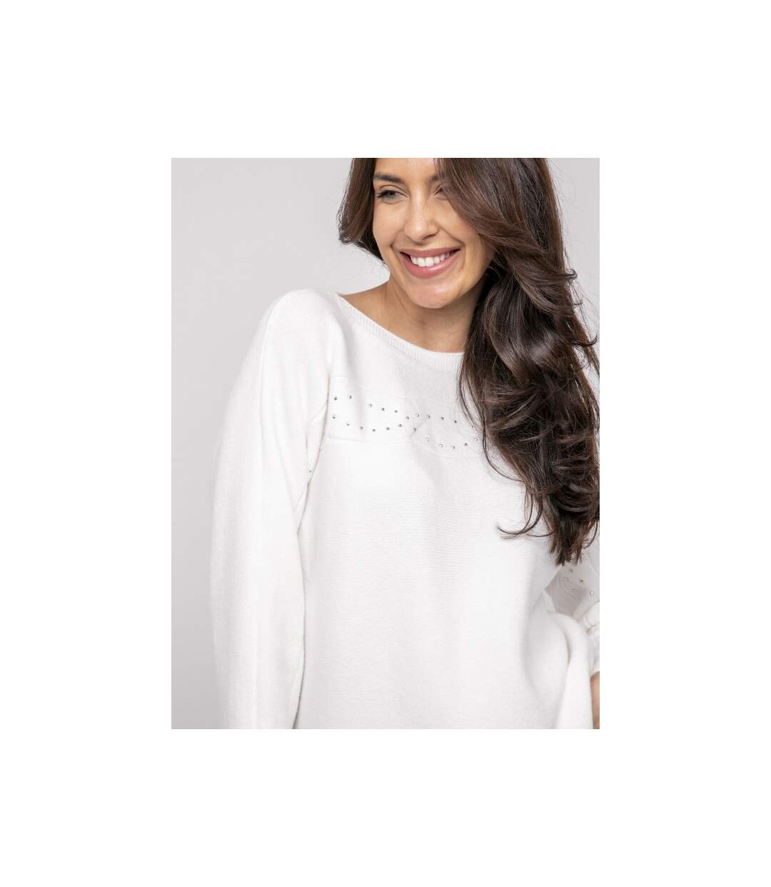 Pull col bateau avec strass KAJU - Dona X Lisa-3