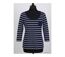 MAYFLOWER DARCY1 - Tee-shirt manches 3/4 marine à rayures blanches : le chic marin stretch-3