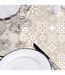 Nappe Toile Cirée Ronde Carella 160cm Beige & Blanc-3