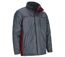Parka de travail imperméable - Homme - REF THUNDER - gris ciment et rouge-1