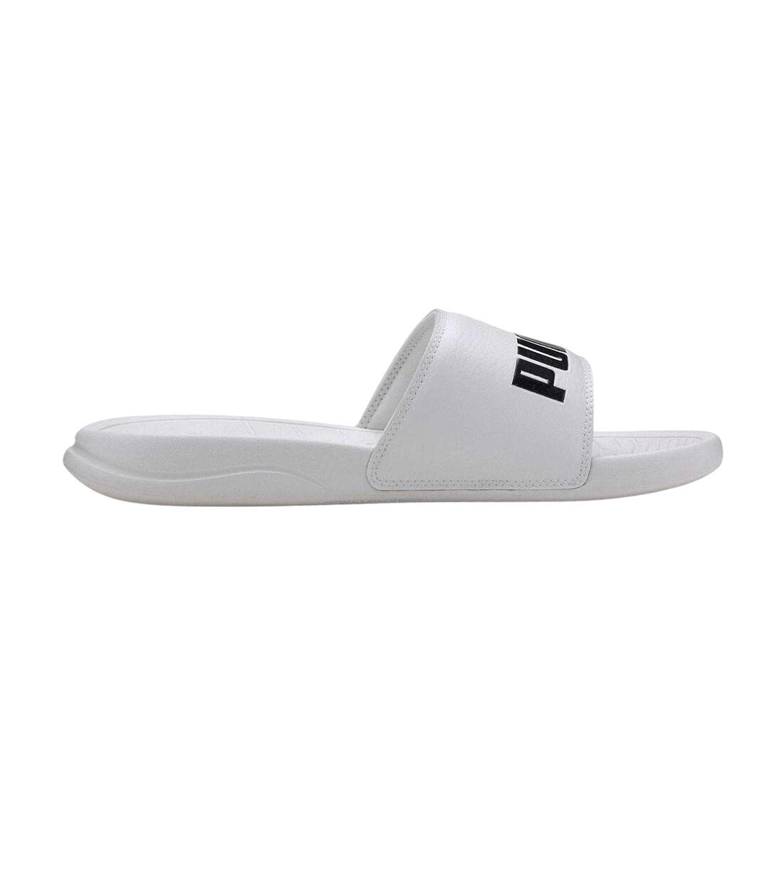 Mens Popcat Flat Sliders White Puma-1