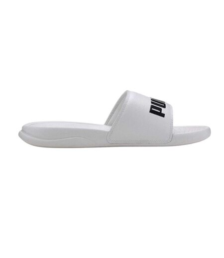 Mens Popcat Flat Sliders White Puma