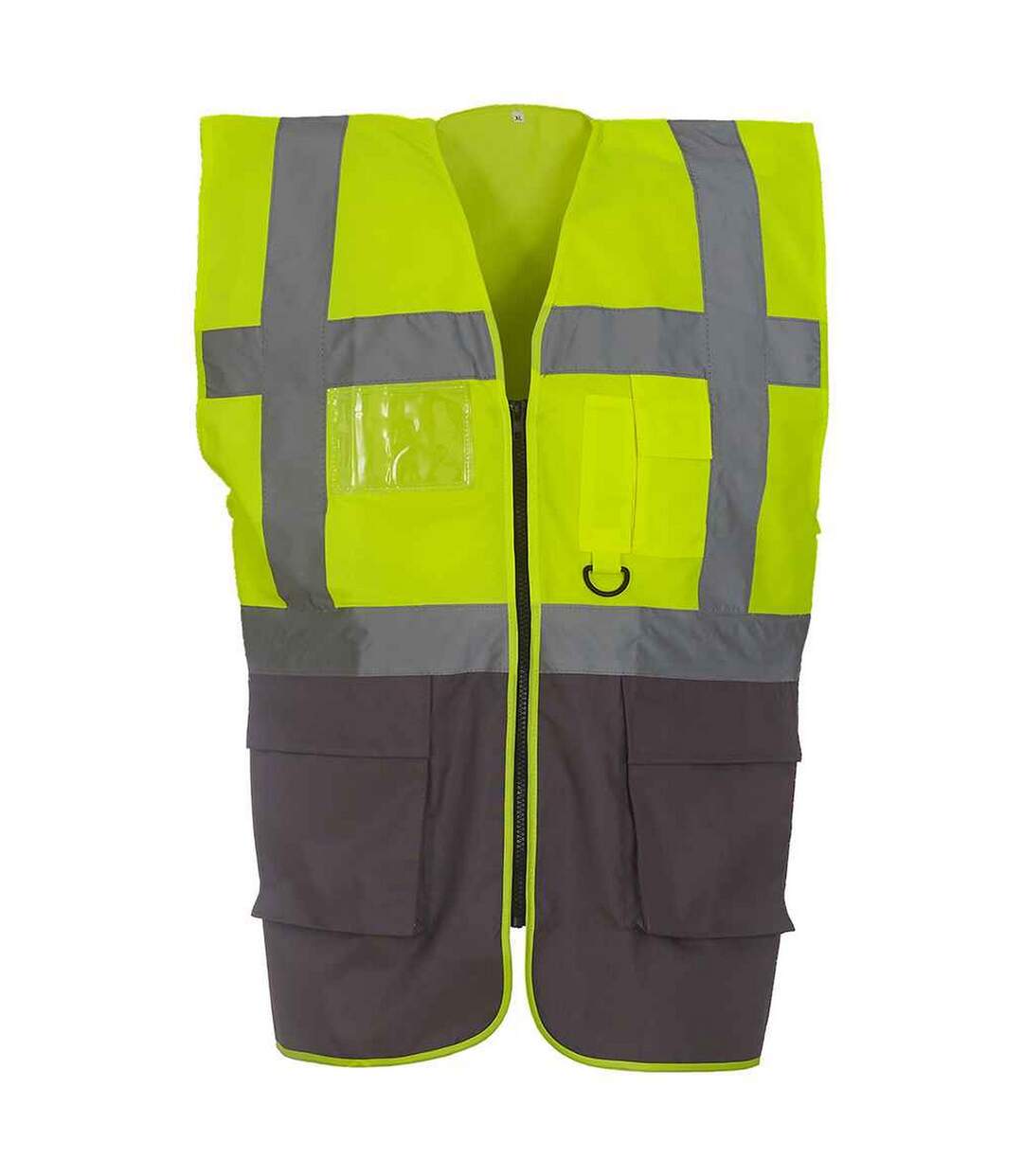 Gilet executive adulte jaune / gris Yoko-1