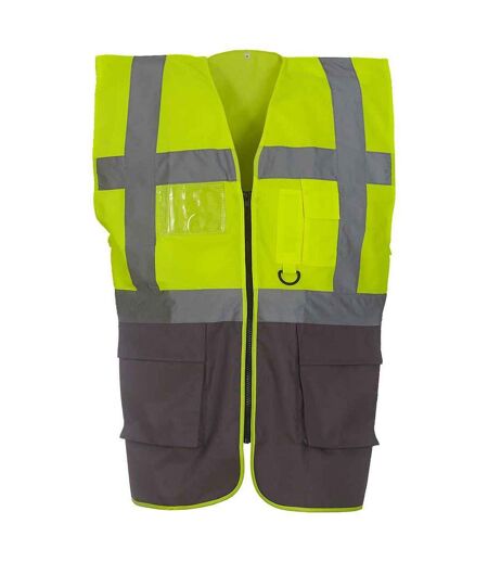 Gilet executive adulte jaune / gris Yoko Yoko